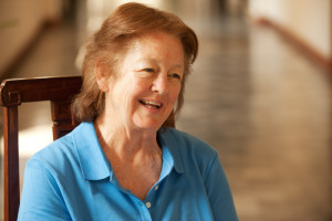 Donut Dollie Mary (Blanchard) Bowe being interviewed at the Continental Hotel Saigon - Photo credit - Angeline Herron