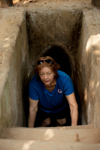 _DD29568_Mary coming out of Cu Chi Tunnels