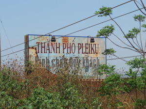 Welcome to Pleiku, Vietnam sign