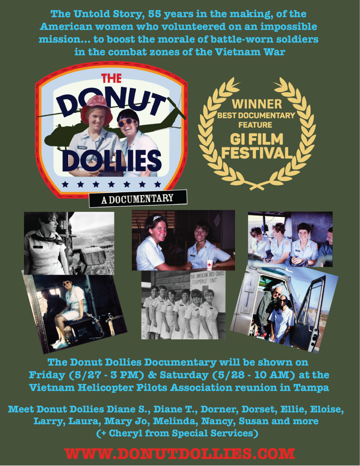 Donut Dollies Documentary to screen at the Vietnam Helicopter Pilots